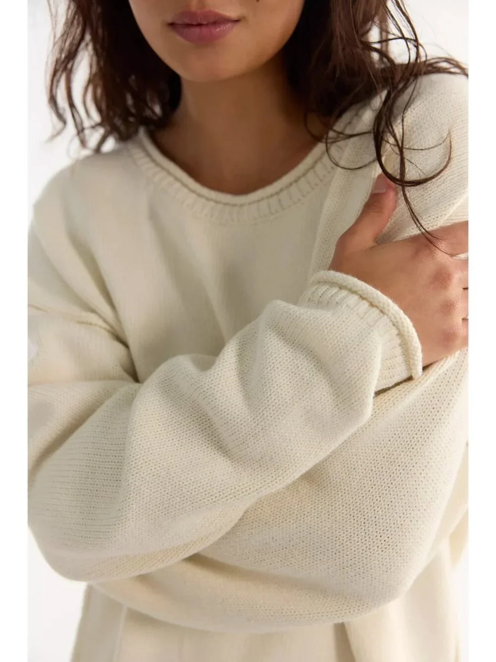 ☀️ We The Free Free People Ella Roll Neck Sweater Gardenia Cream Small NWOT